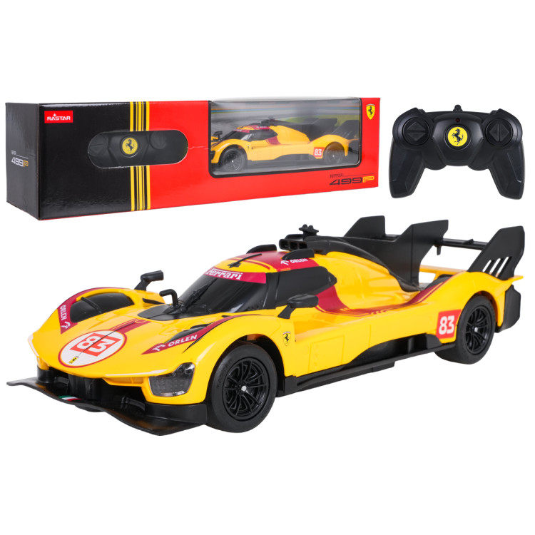 Auto na diaľkové ovládanie 1:24 Ferrari 499P-N83 Žlté RASTAR